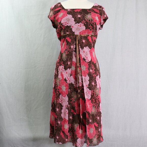 Jody of California Dresses & Skirts - Vintage Jody of California Brown Floral Dress *11/12 Boho Empire Waist USA